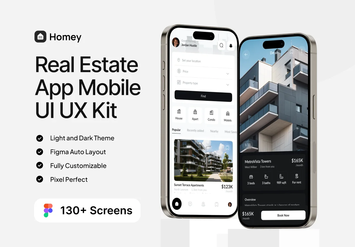 Homey - Real Estate Mobile App UI KIT