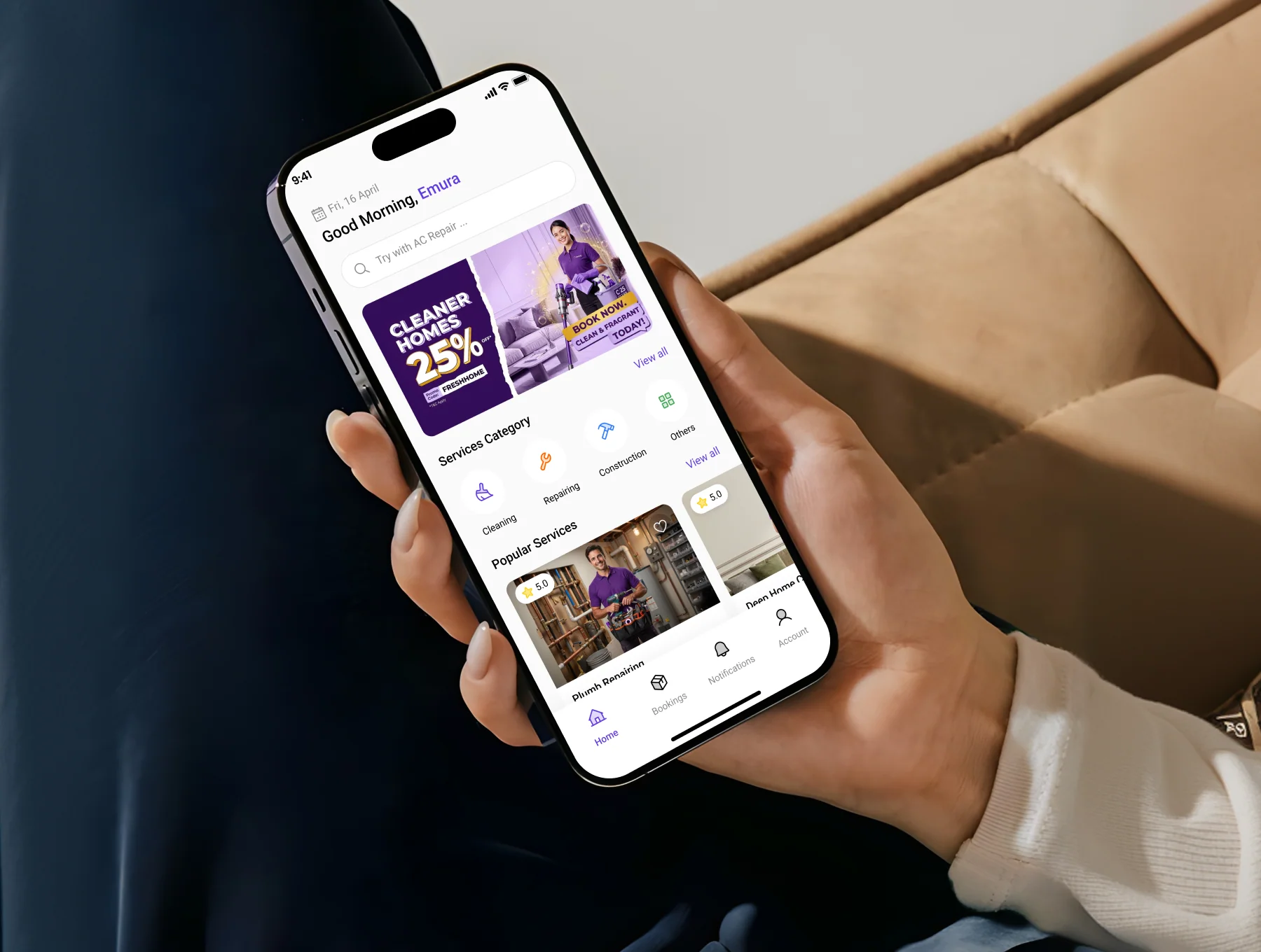 Homina - Home Service Mobile App KIT 6
