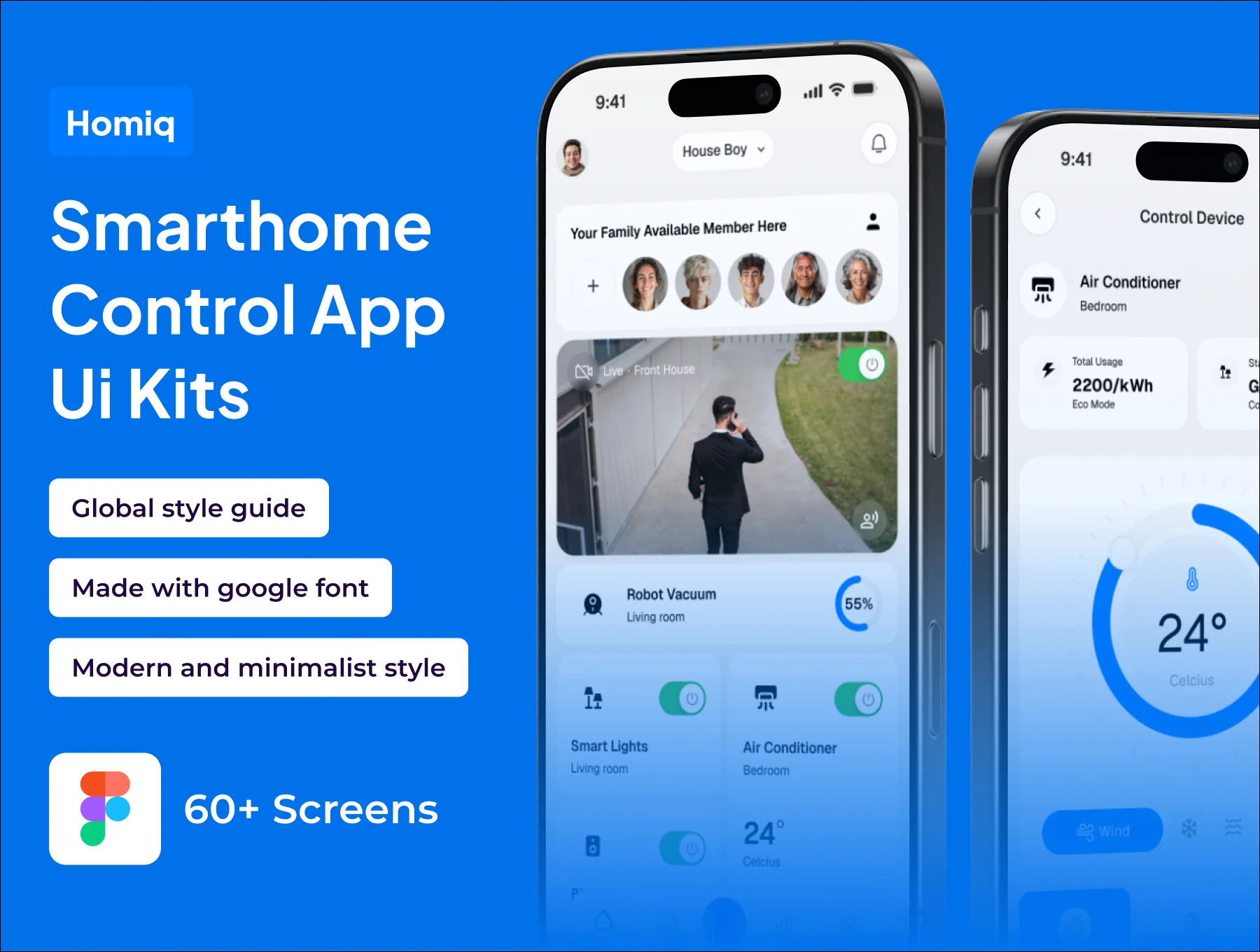 Homiq - Smarthome Control Premium UI KIts App