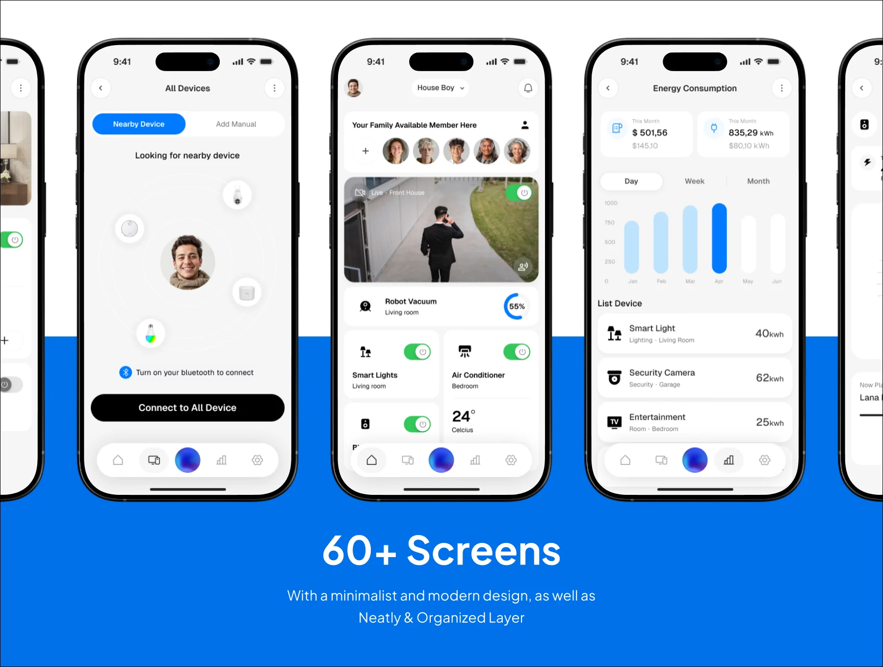 Homiq - Smarthome Control Premium UI KIts App 4