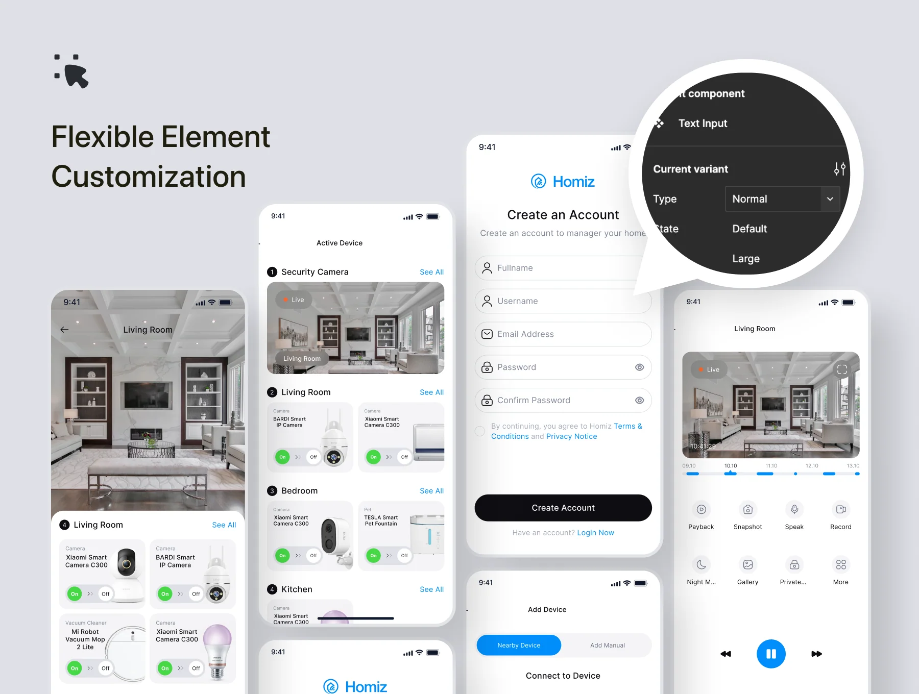 Homiz - Smart Home Mobile App UI Kit 6