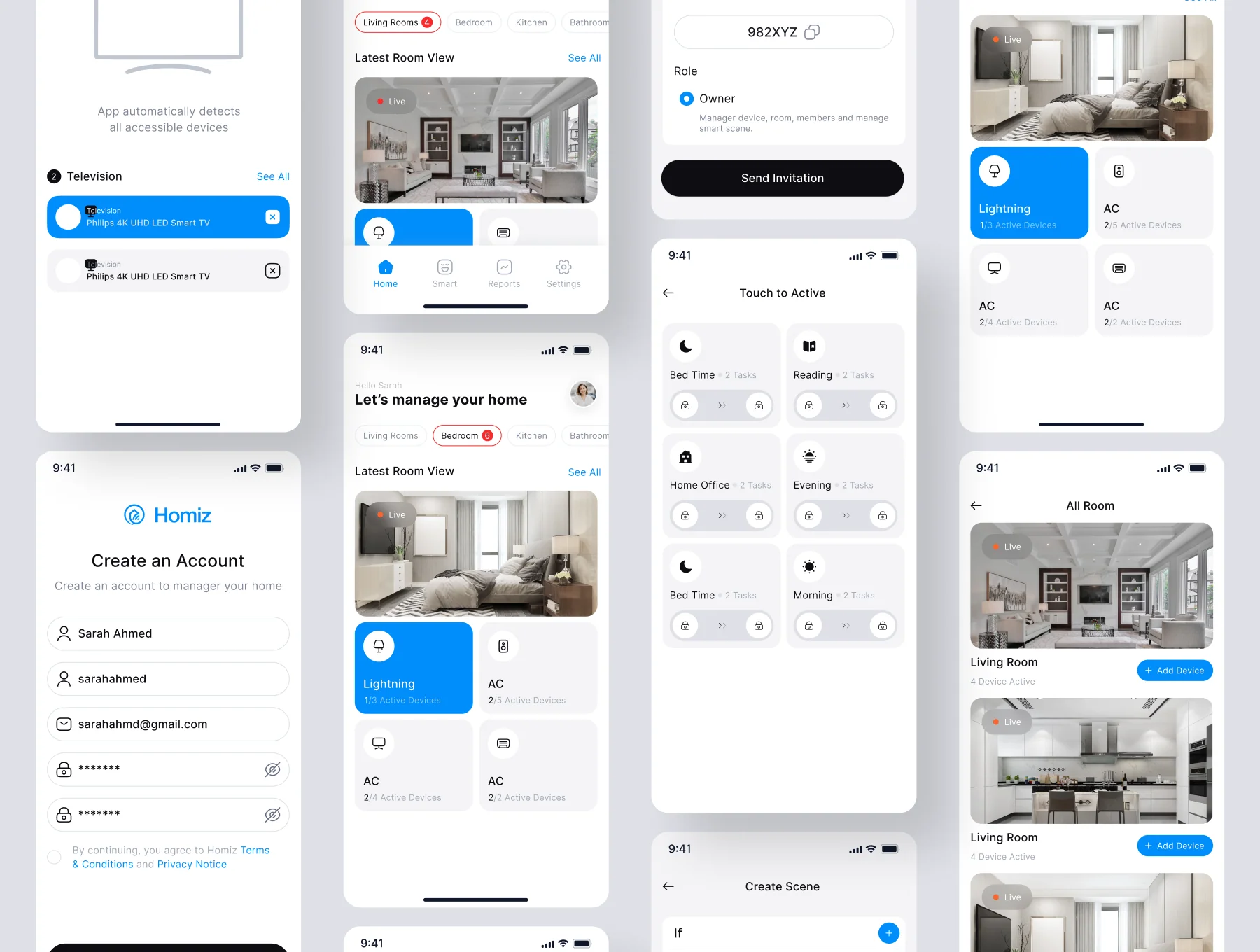 Homiz - Smart Home Mobile App UI Kit 7