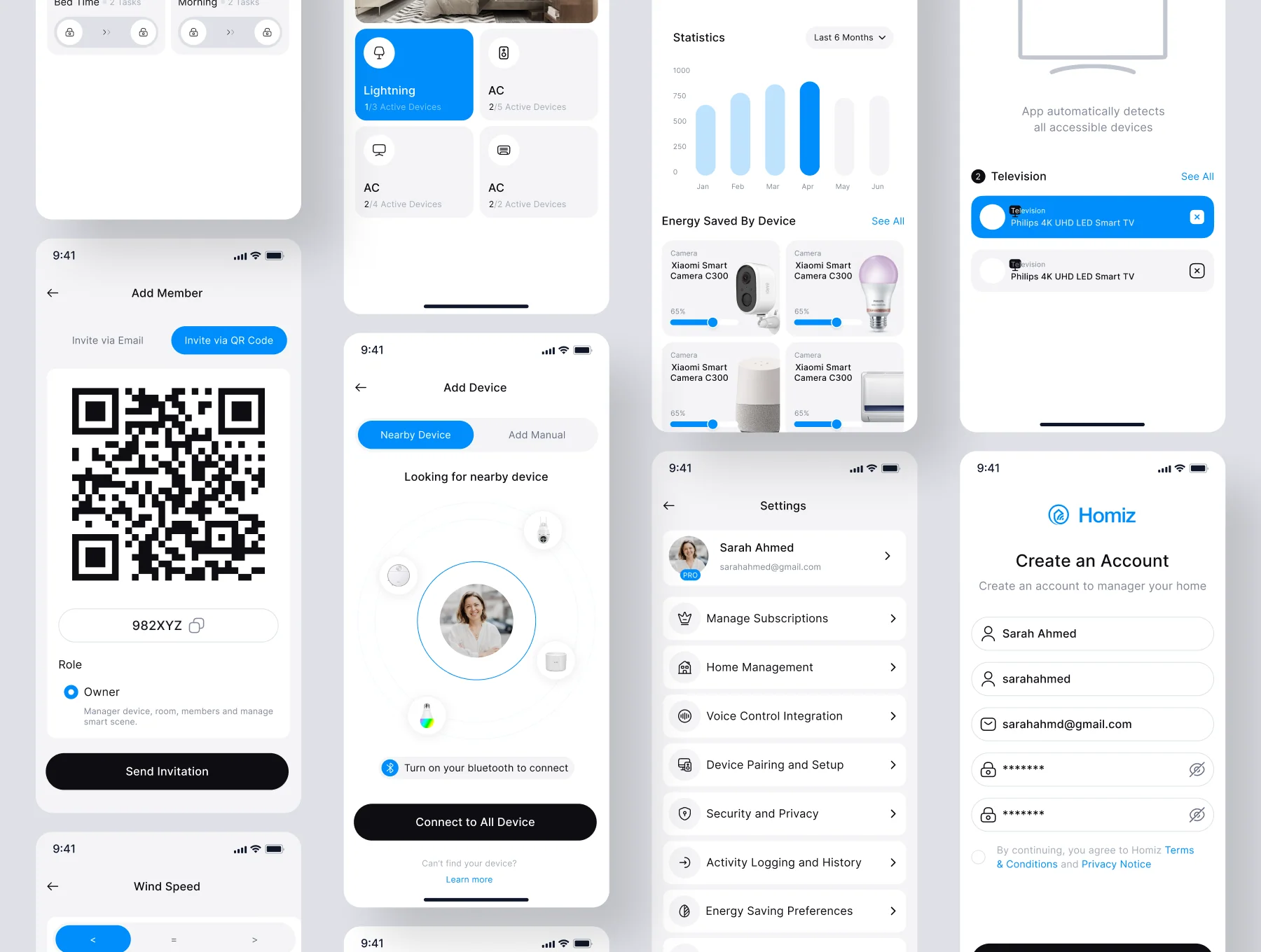 Homiz - Smart Home Mobile App UI Kit 8