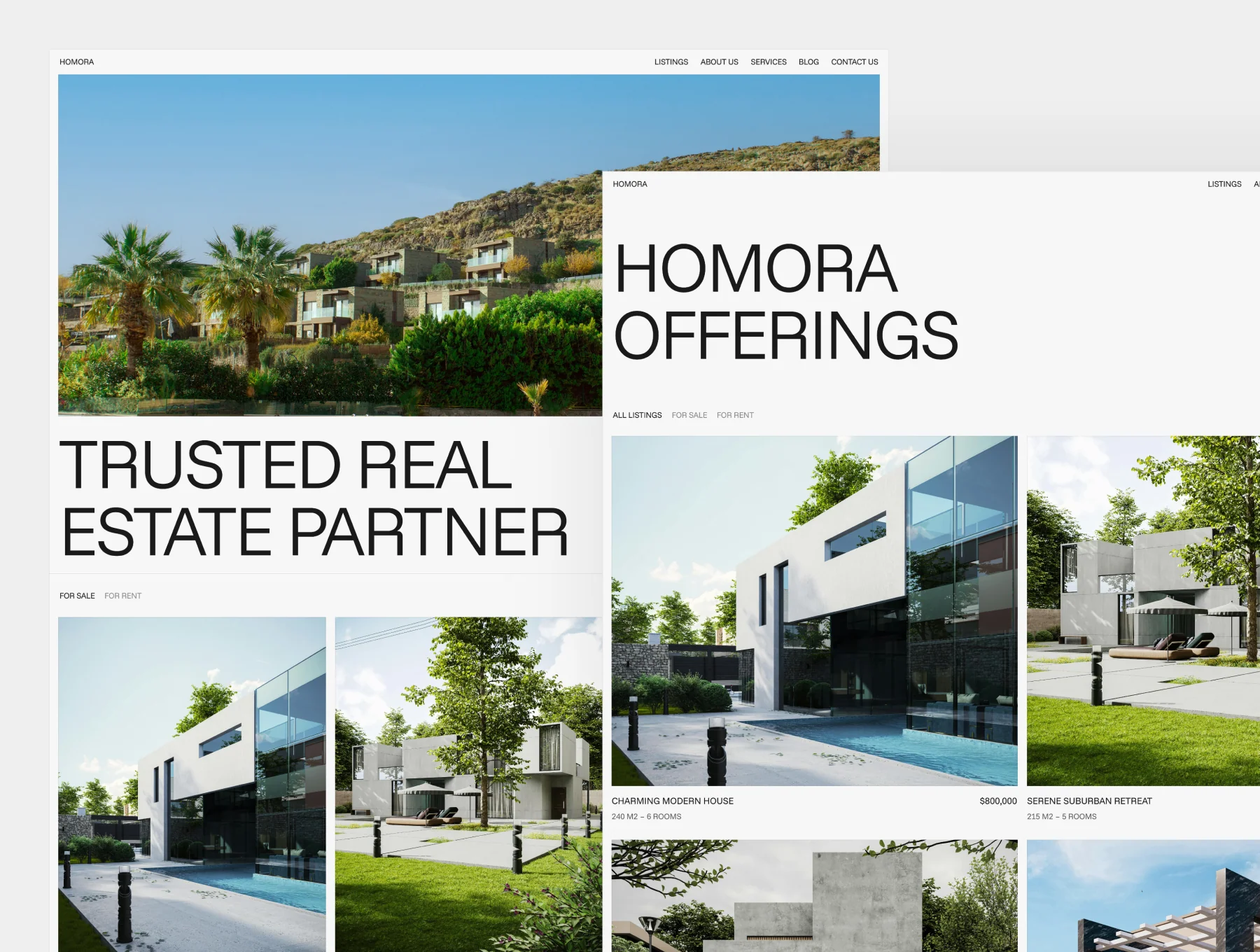 HOMORA – Real Estate Company Website 2