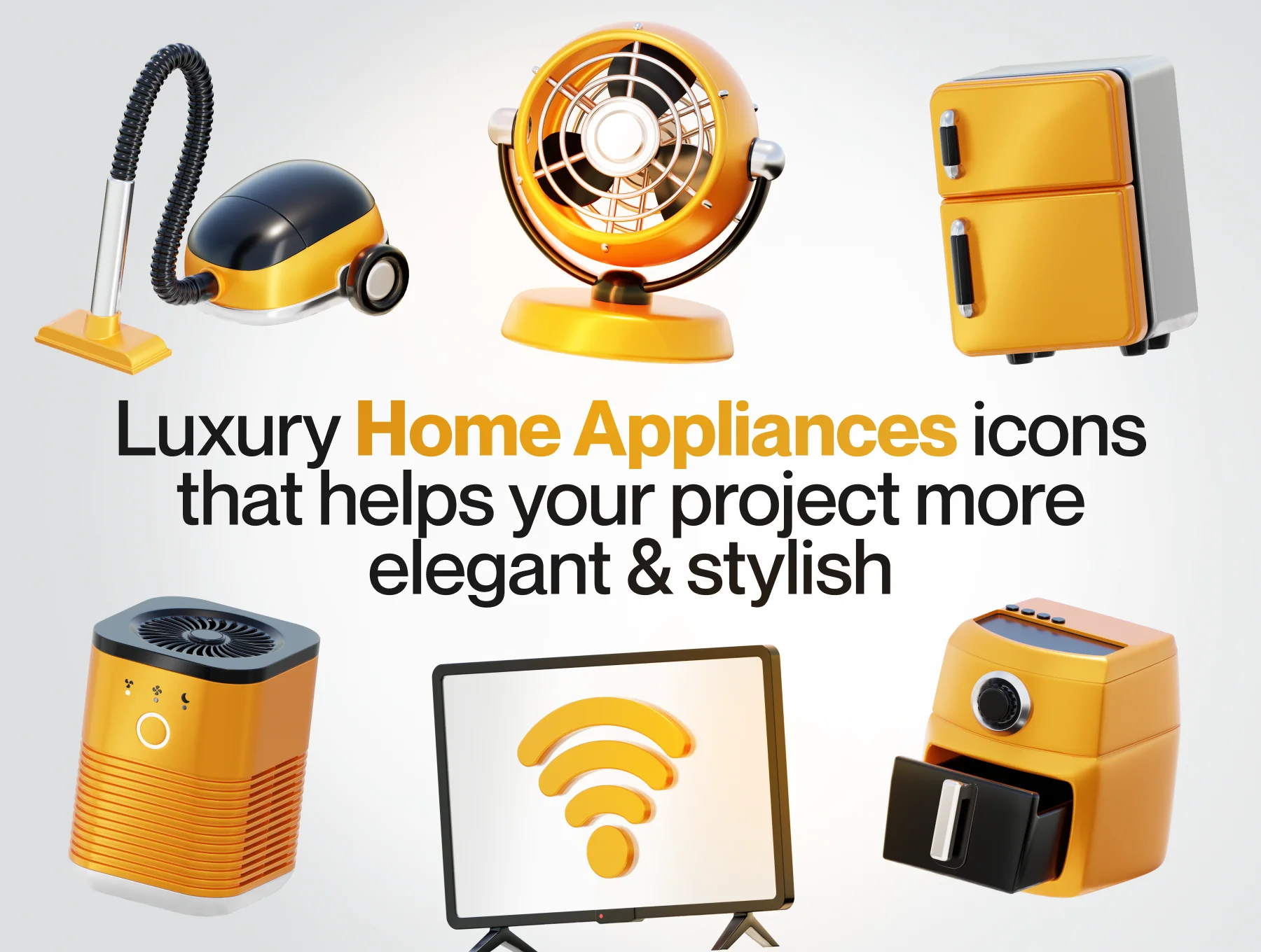 Homy - Home Appliances 3D Icon Set 2