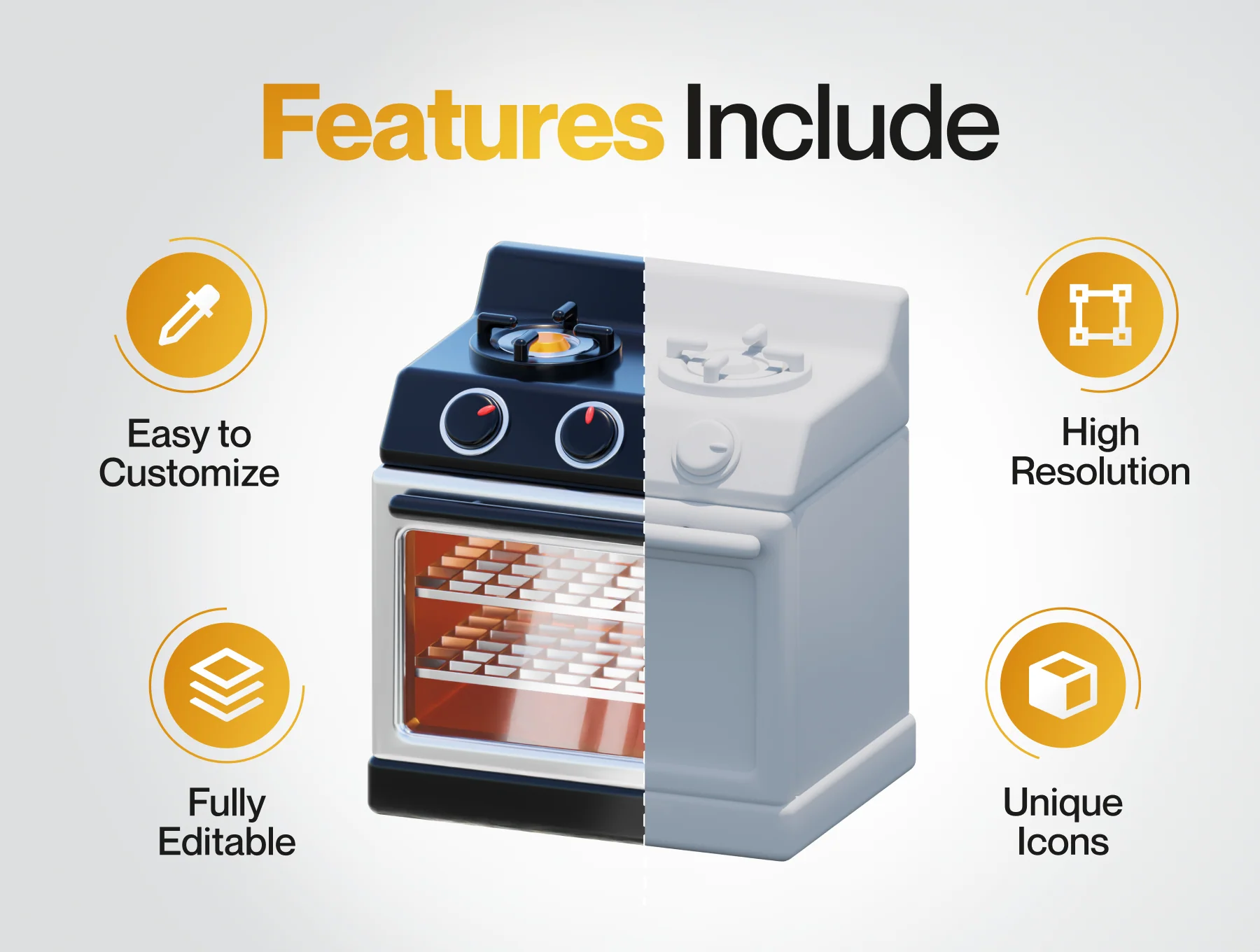 Homy - Home Appliances 3D Icon Set 3