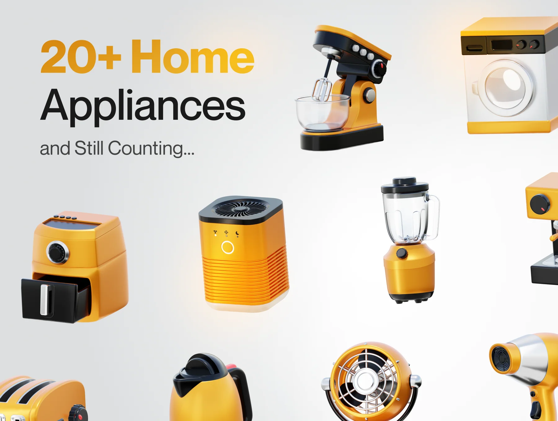 Homy - Home Appliances 3D Icon Set 7