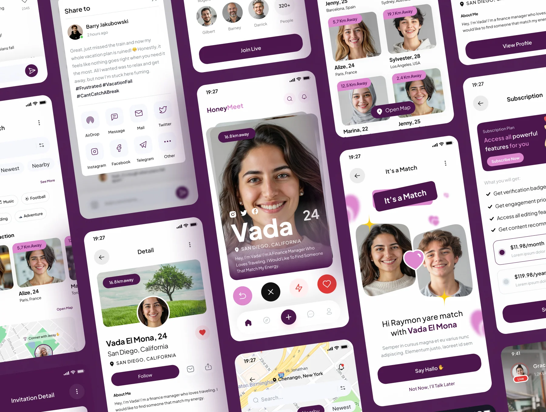 HoneyMeet  - Dating Mobile App UI Kits 5