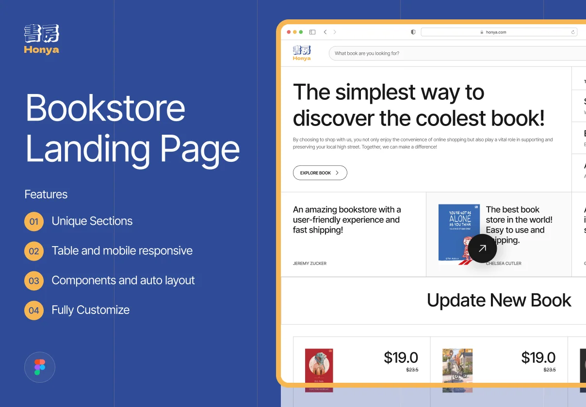 Honya - Bookstore Ecommerce Website