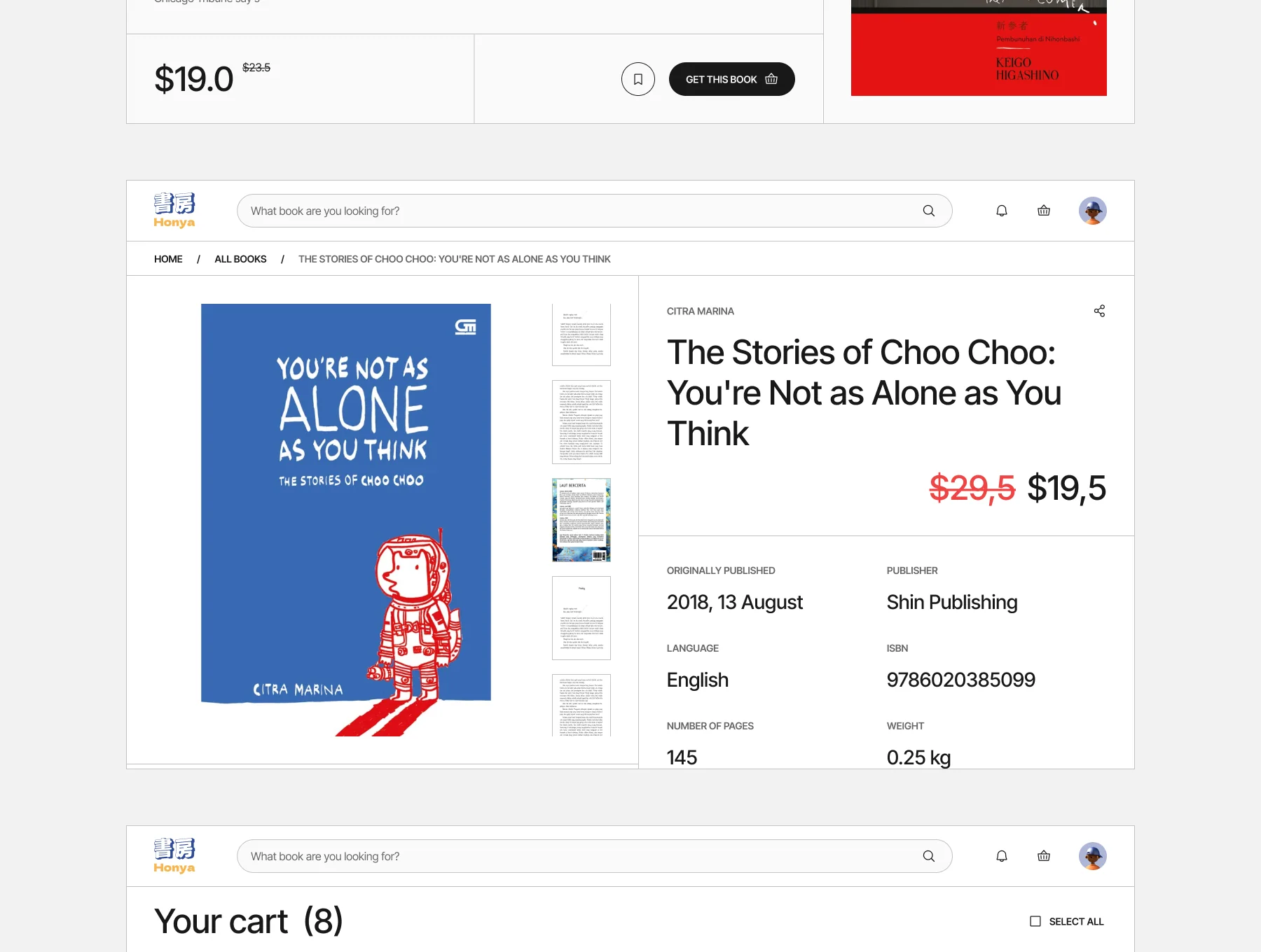 Honya - Bookstore Ecommerce Website 3