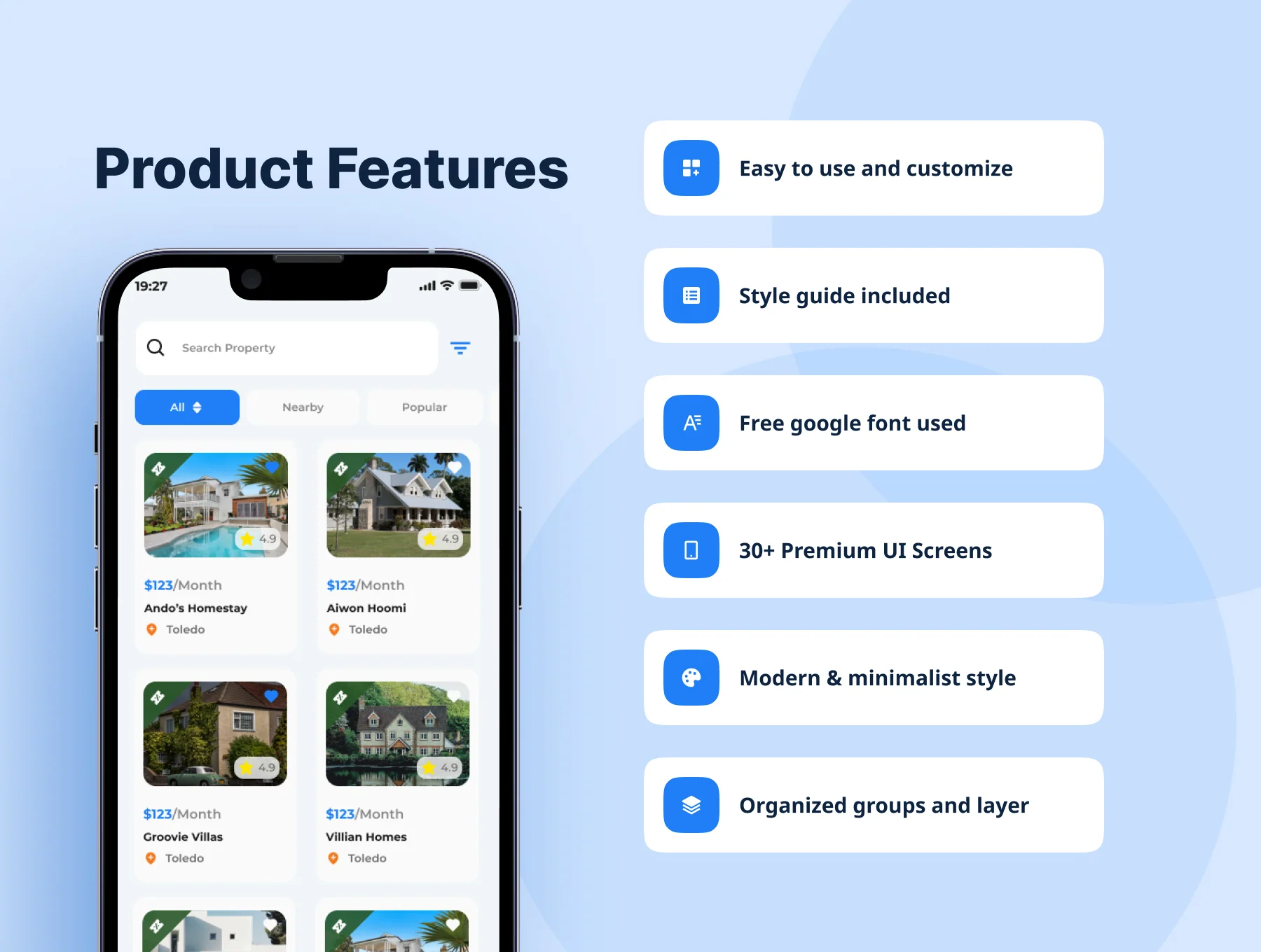 Hoomiw - Real Estate Mobile App UI Kits 2