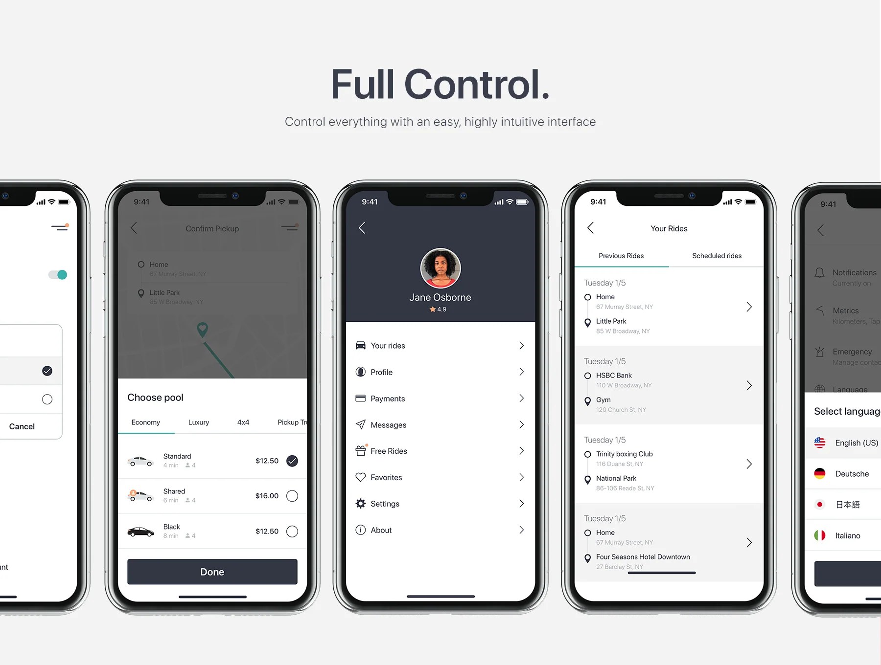 Hopin Ride Booking UI Kit 4