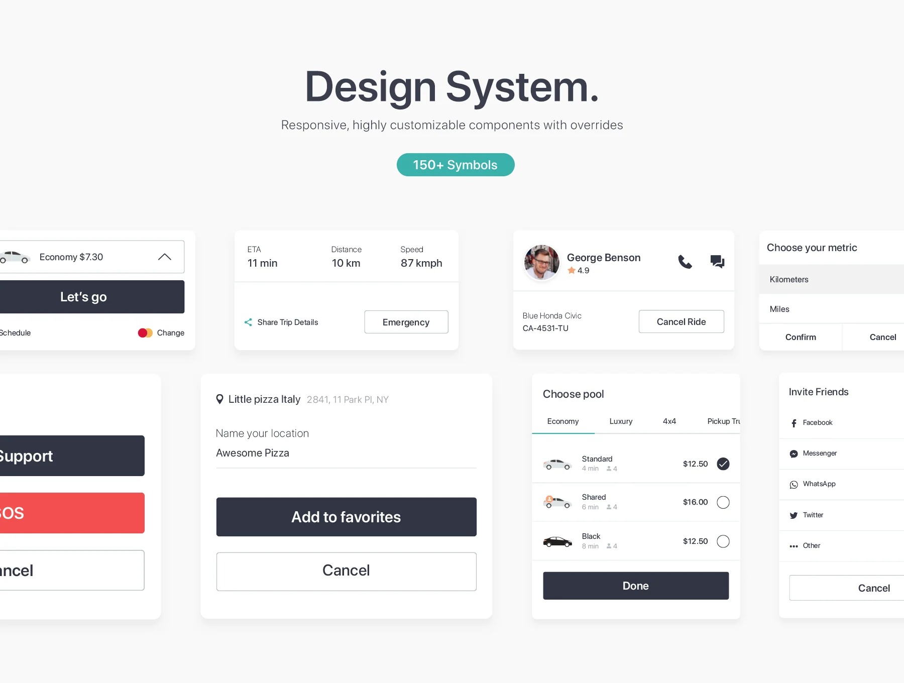 Hopin Ride Booking UI Kit 5
