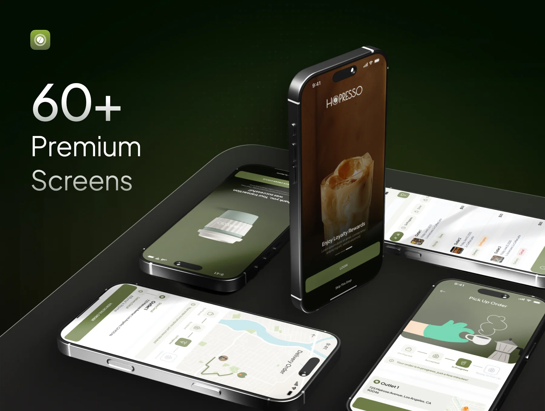 Hopresso – Coffee Shop Mobile App UI Kit 2