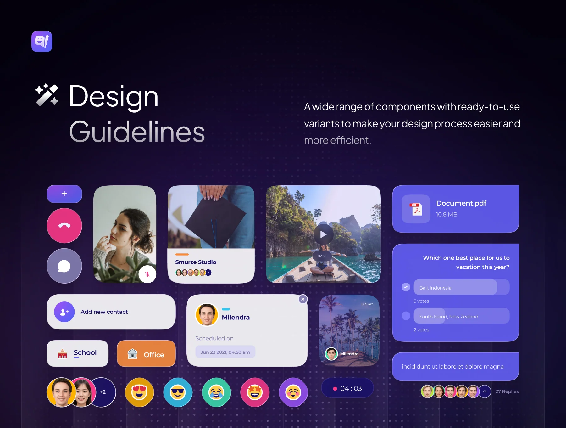 Horaz -  Community Messenger App UI Kit 3