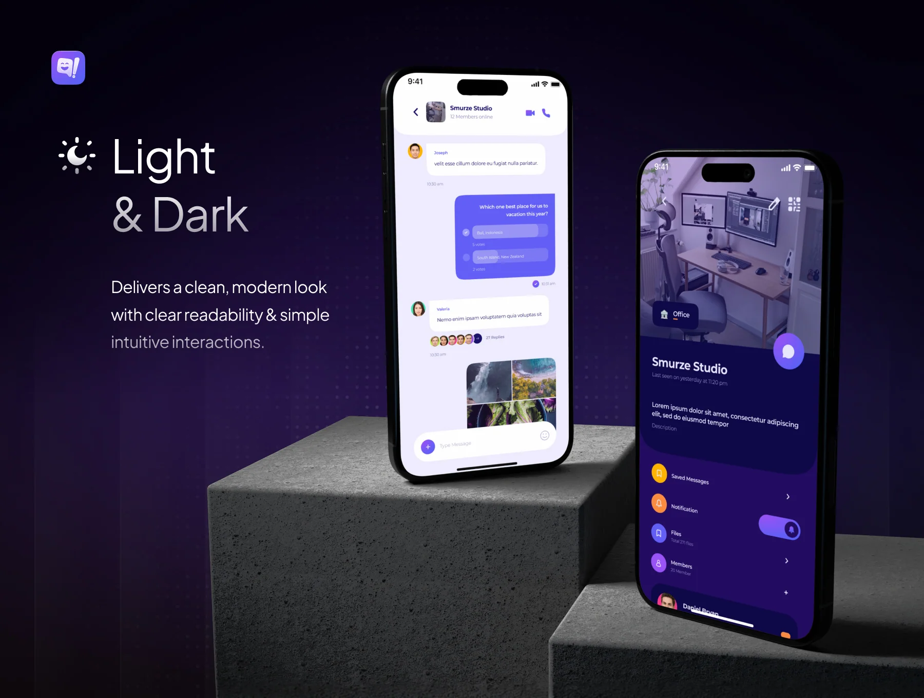 Horaz -  Community Messenger App UI Kit 5