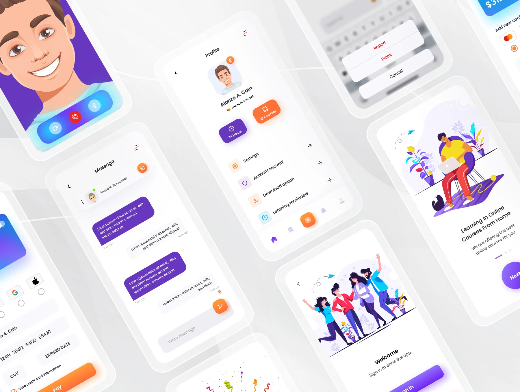 Horbax Online Learning  App UI Kit. 4