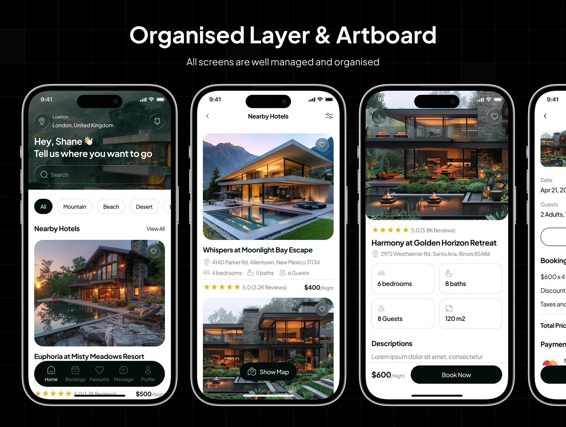 Horizon - Hotel Booking App UI Kit 3