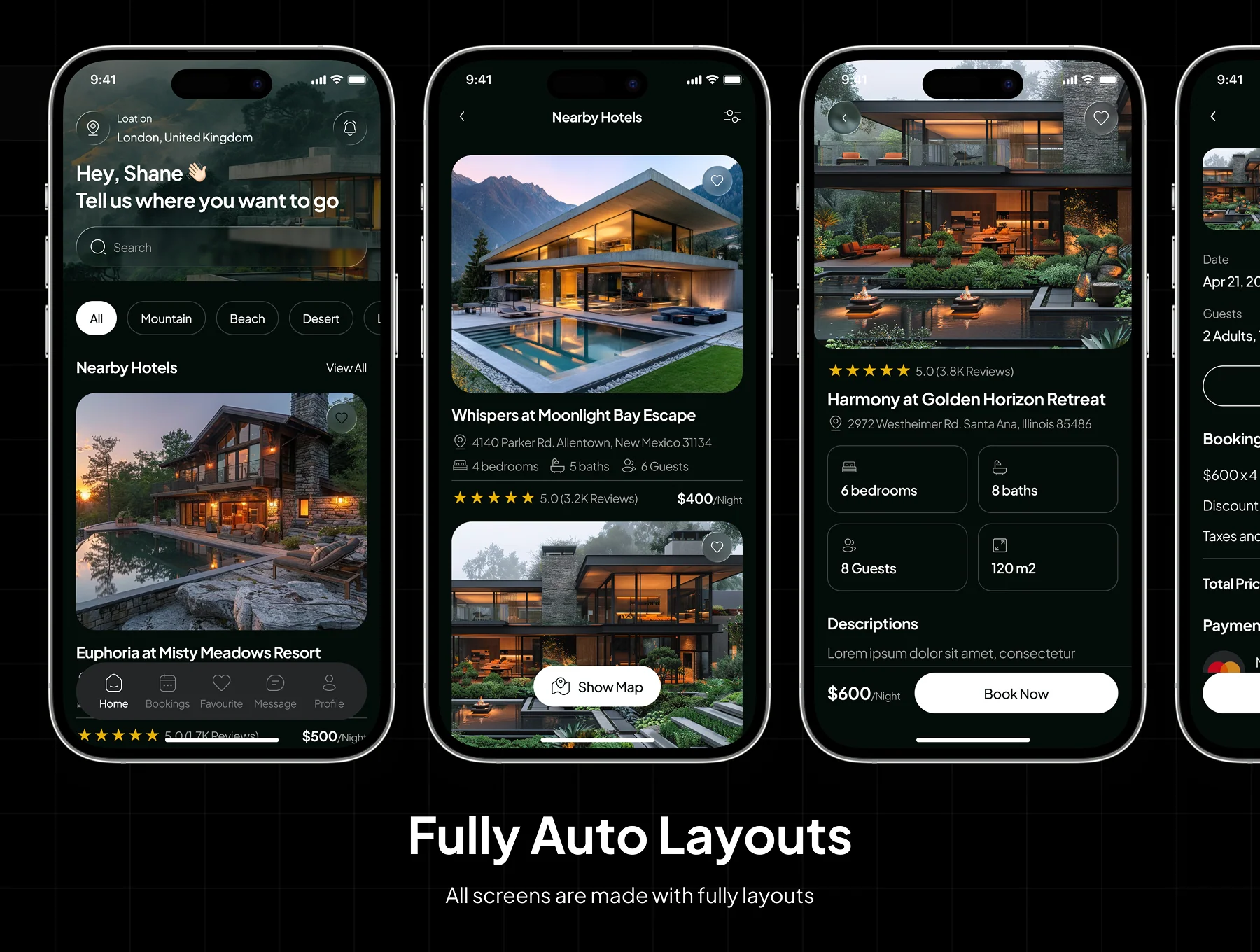 Horizon - Hotel Booking App UI Kit 4