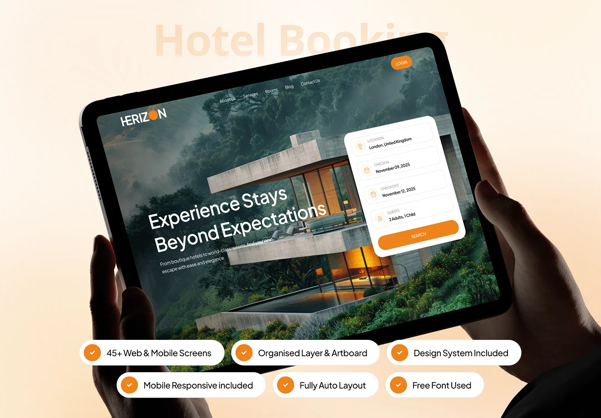 Horizon - Hotel Booking Website UI Kit