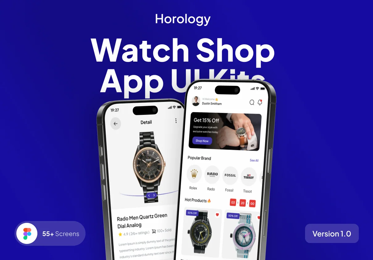 Horology - Watch Shop App UI Kits