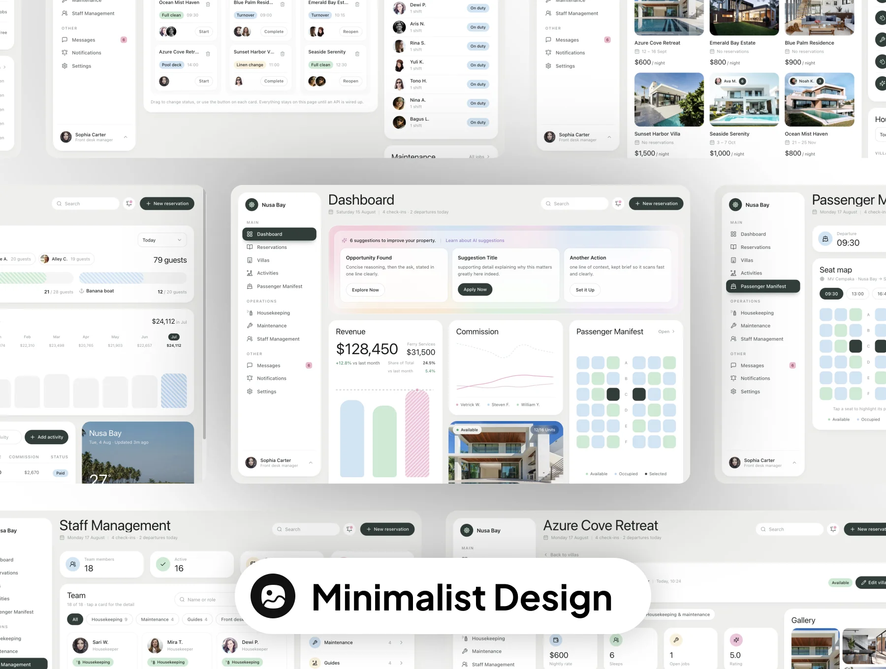 Hospitality Booking Management Dashboard Template 4