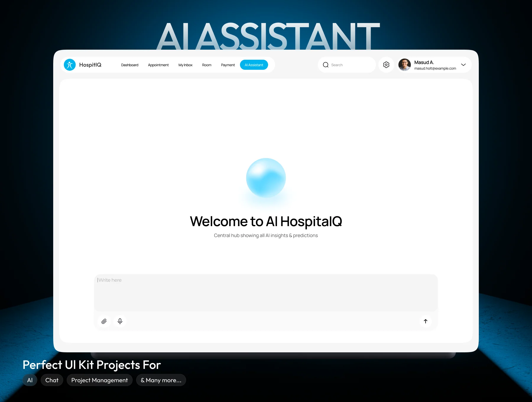 HospitIQ - AI SaaS CRM Hospital Management Dashboard UI Kit 5