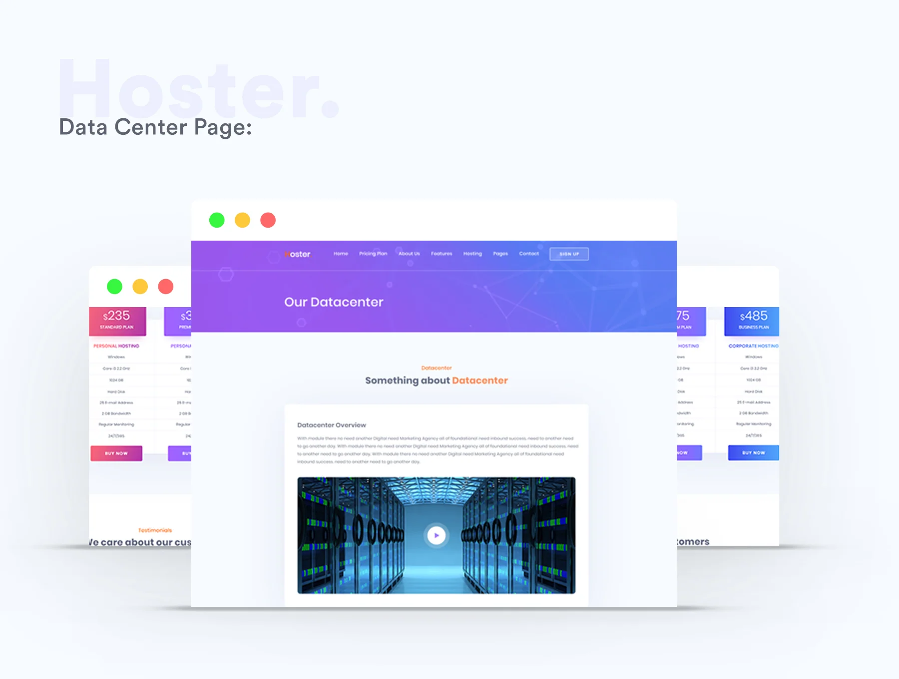 Hoster – Domain Hosting Business PSD Templates 5