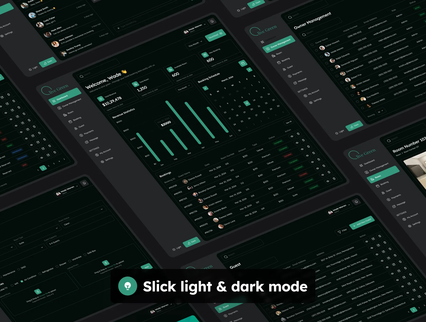 Hotel Booking Dashboard Admin UI Kit 6