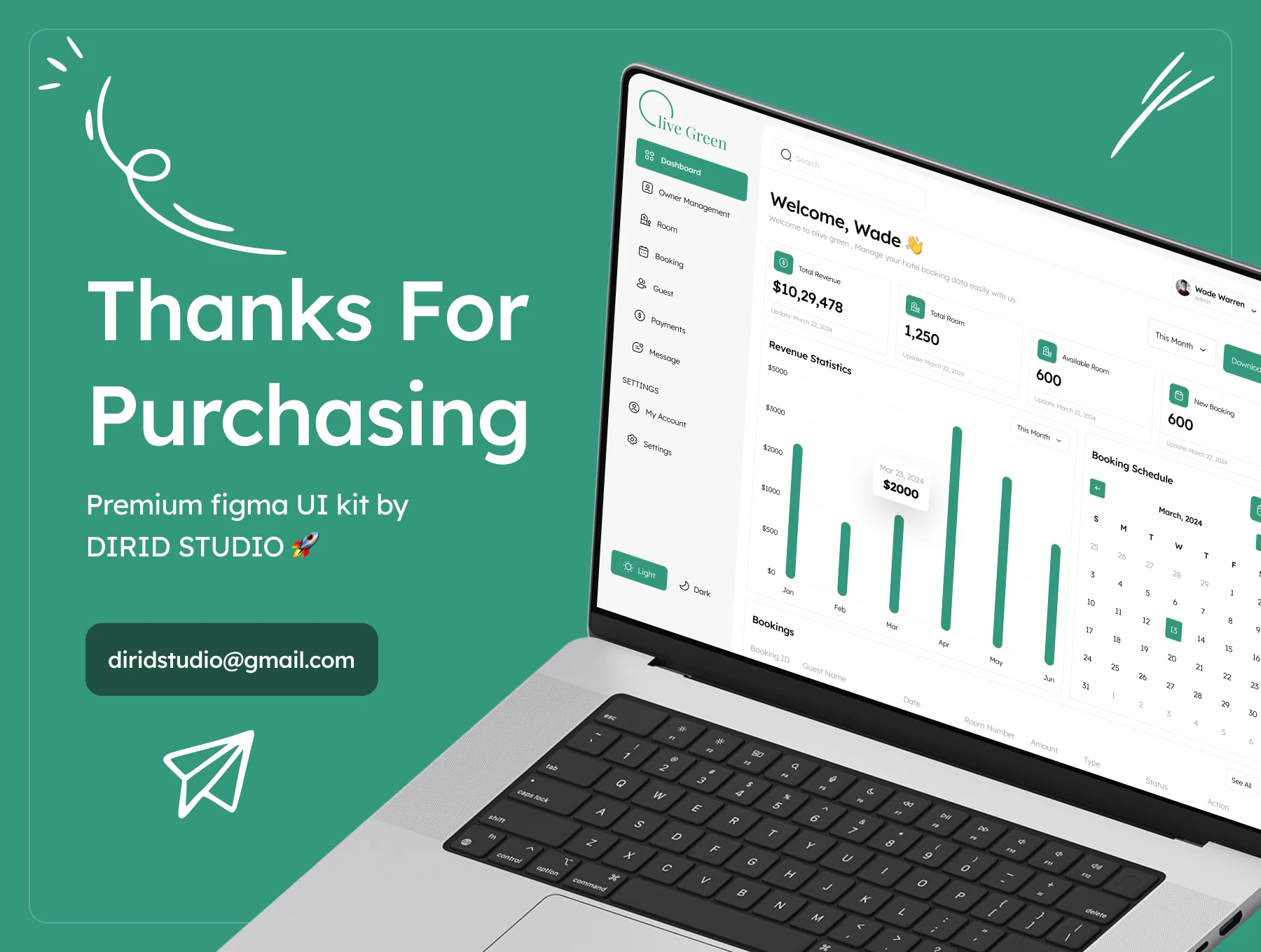 Hotel Booking Dashboard Admin UI Kit 8