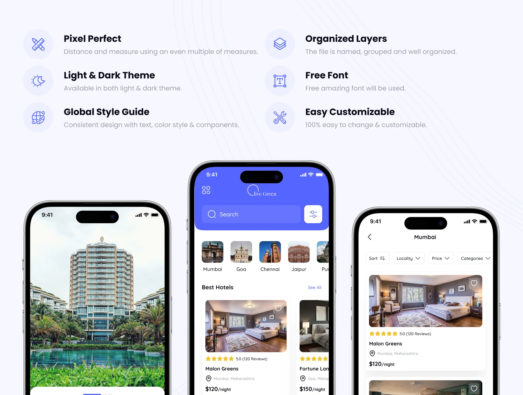 Hotel Booking App UI Kit 2