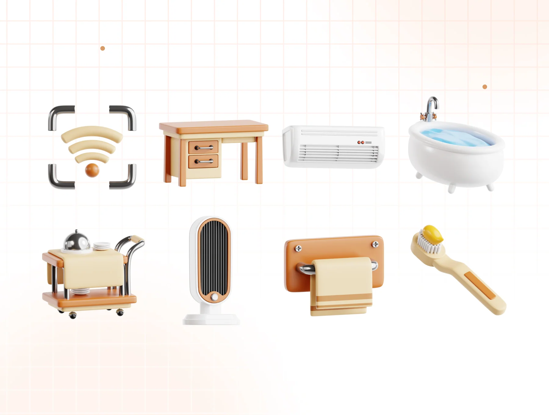 Hotel Facilities 3D Icon Set 5