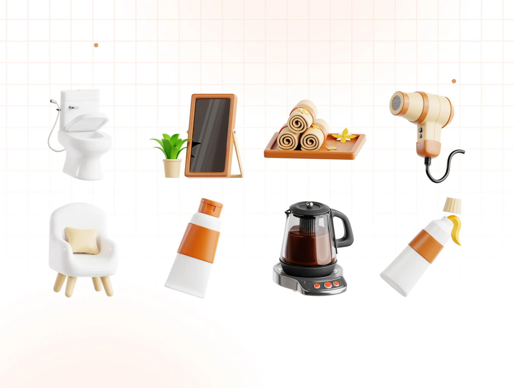 Hotel Facilities 3D Icon Set 7