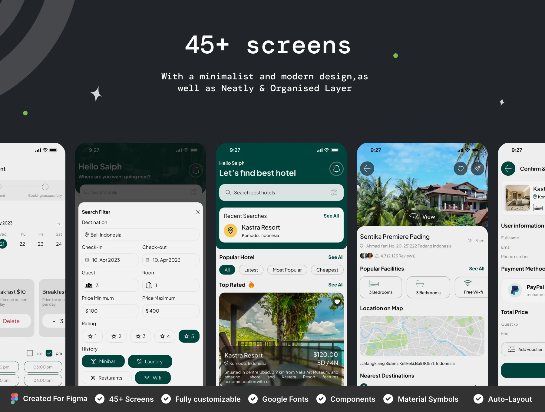 HotelFinder - Hotel Booking Mobile App UI Kit 3