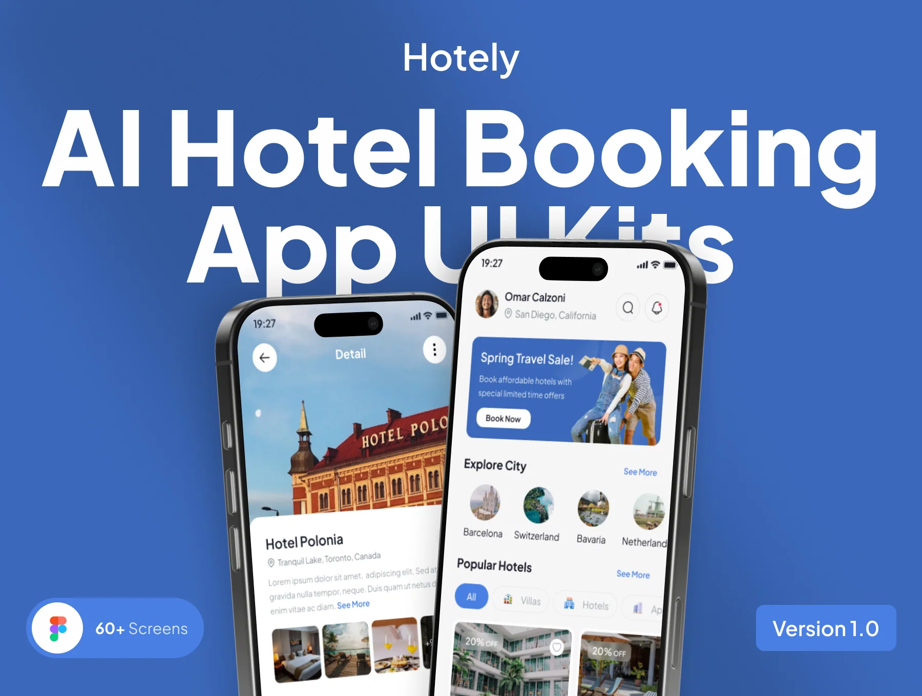 Hotely - AI Hotel Booking App UI Kits
