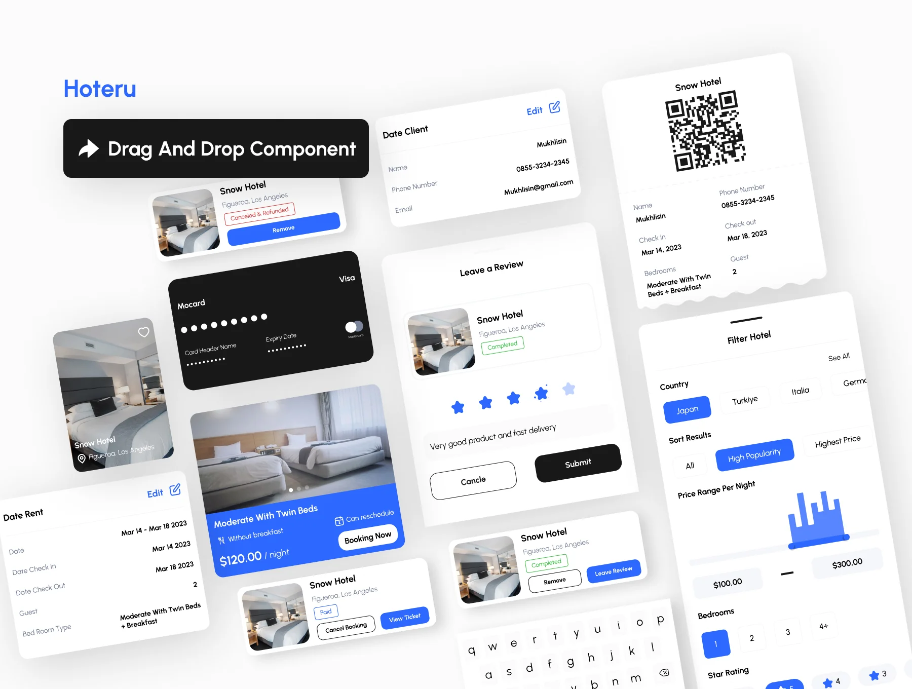 Hoteru - Hotel Booking Mobile App UI Kit 3