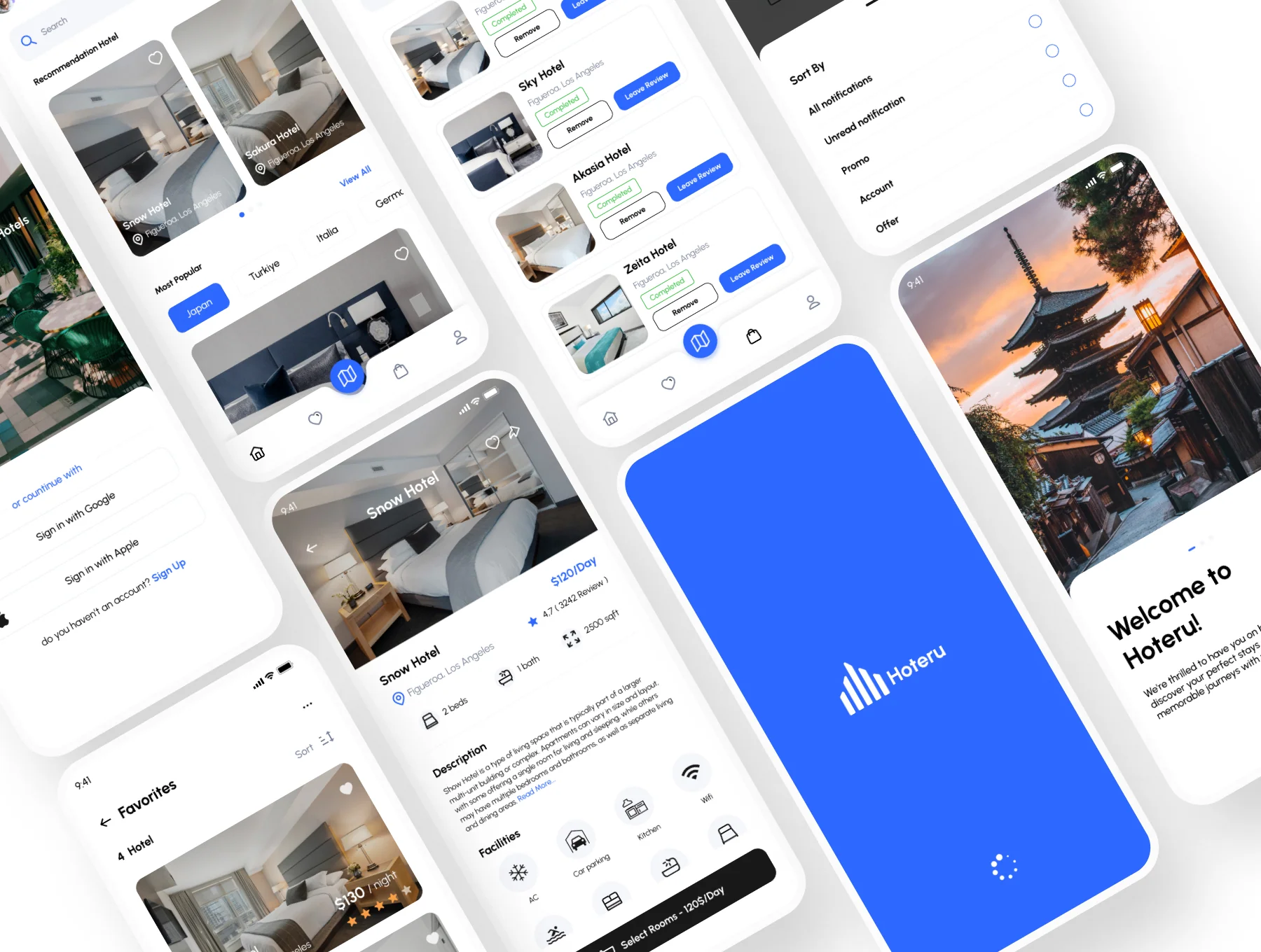 Hoteru - Hotel Booking Mobile App UI Kit 5