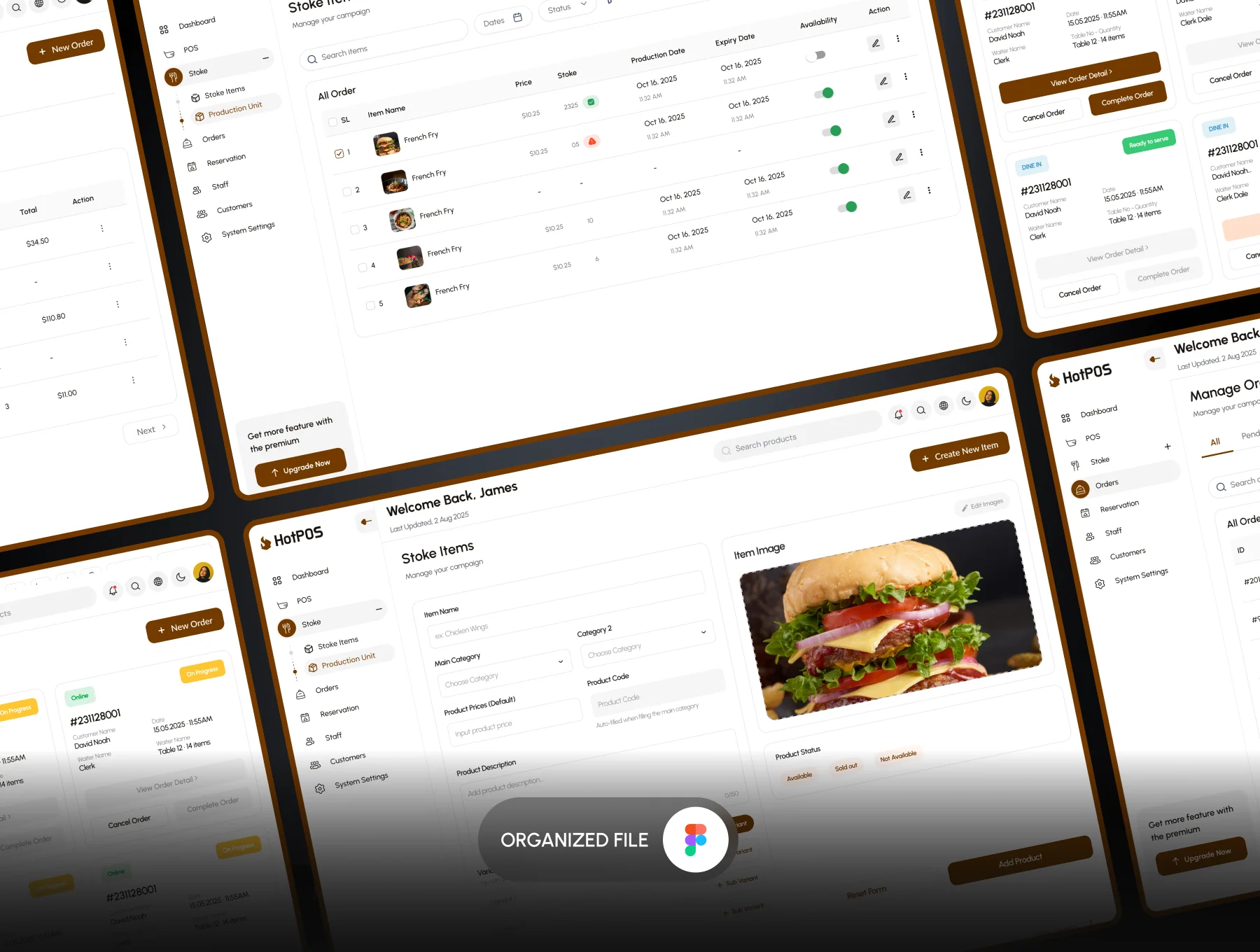 HotPOS - Restaurant Pos Dashboard UI Kit 4