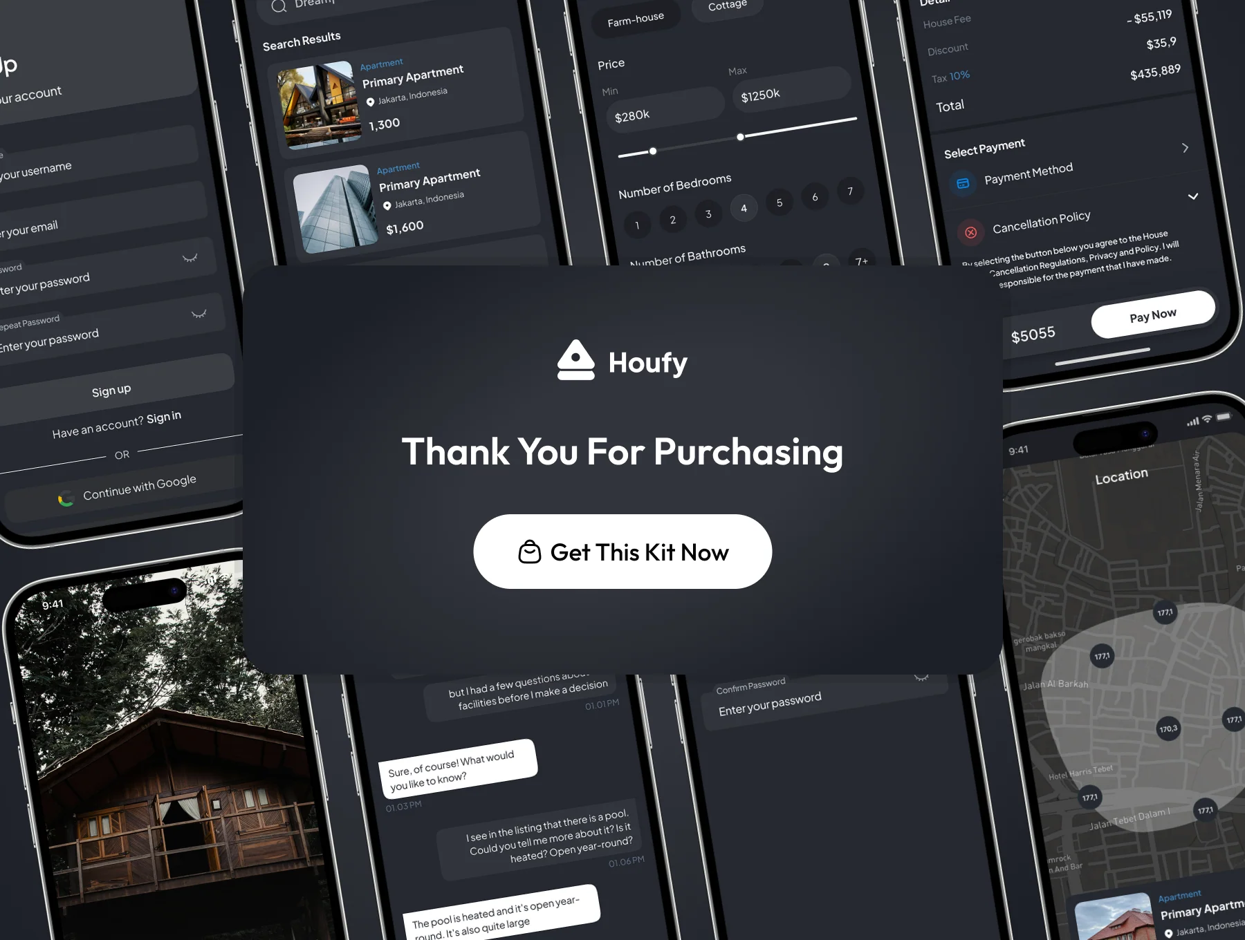 Houfy - Real Estate App UI Kit 6