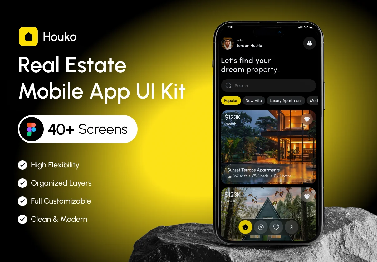 Houko - Real Estate Mobile App UI Kit