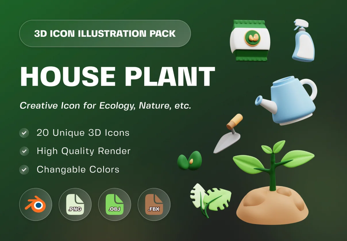 House Plant 3D Icon Pack