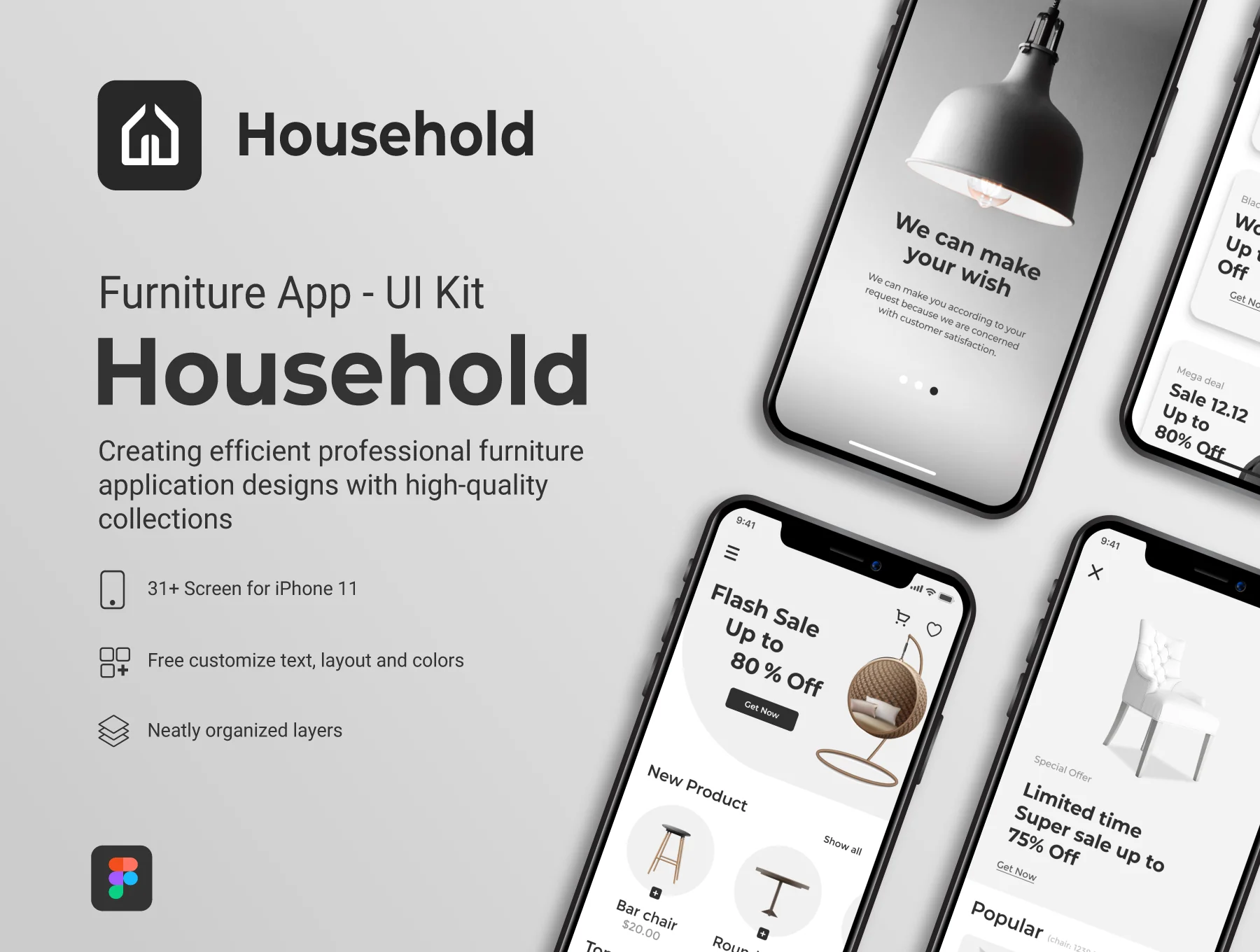Household - Furniture Application Mobile UI Kit