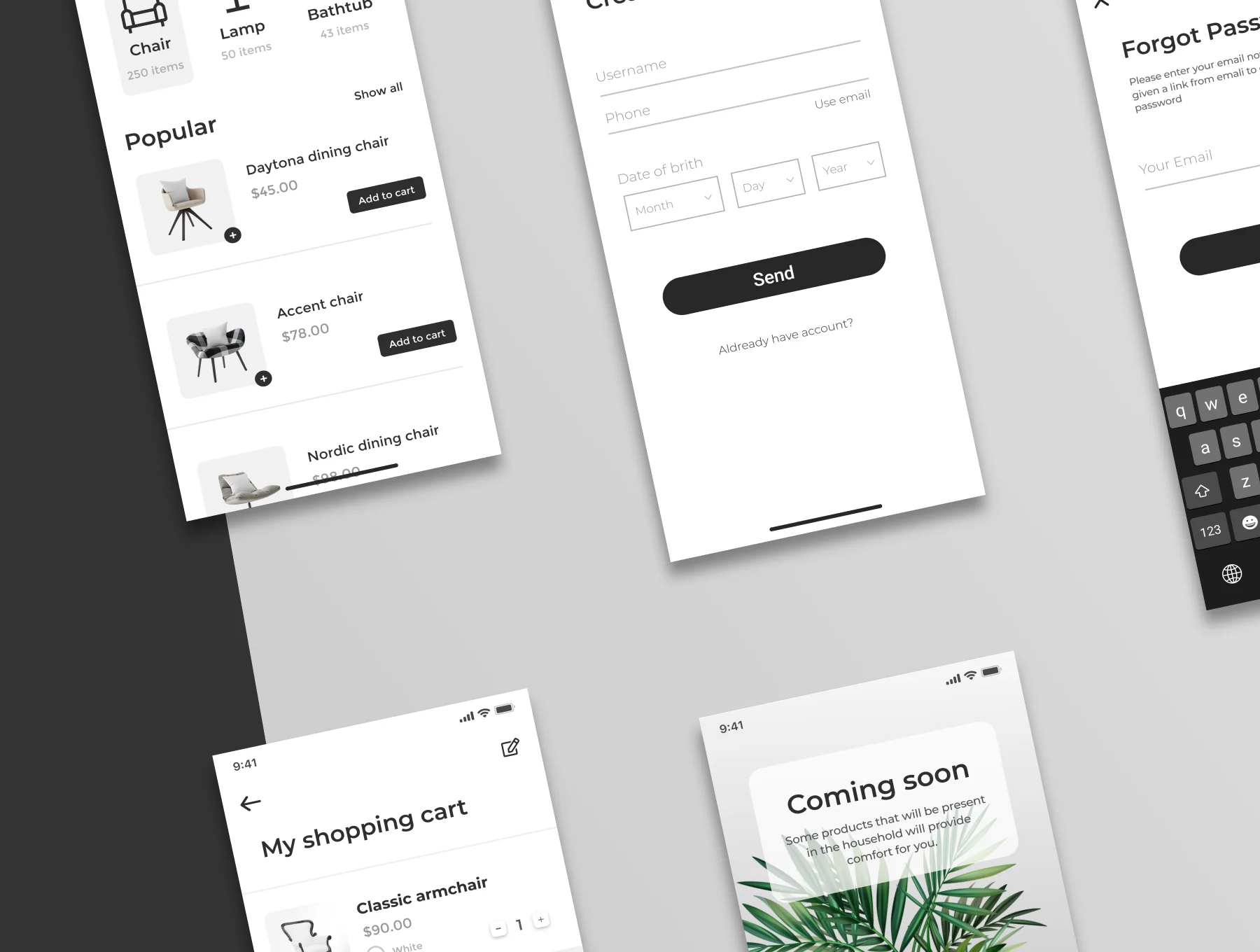 Household - Furniture Application Mobile UI Kit 7