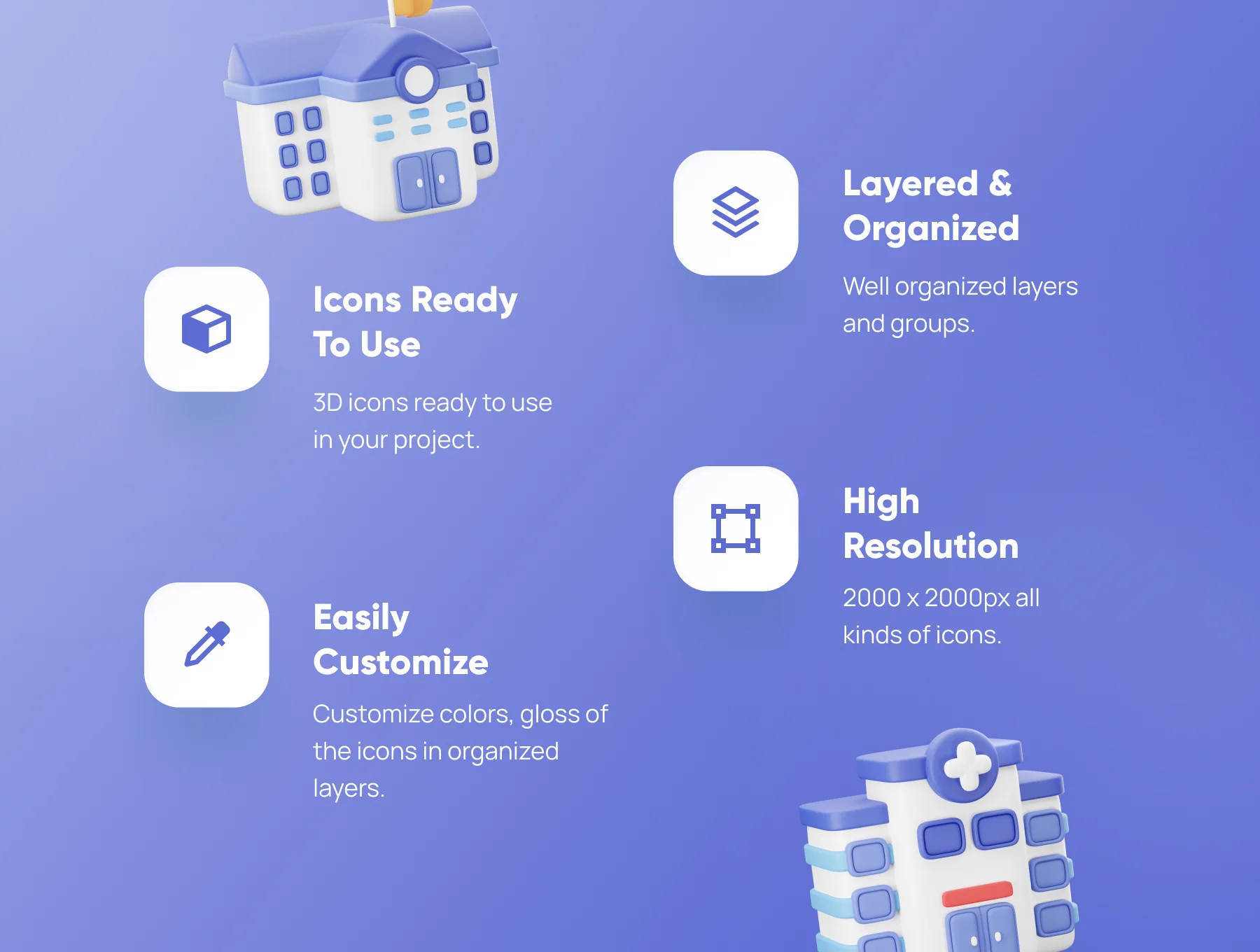 Housely - 3D House Icon Pack 3