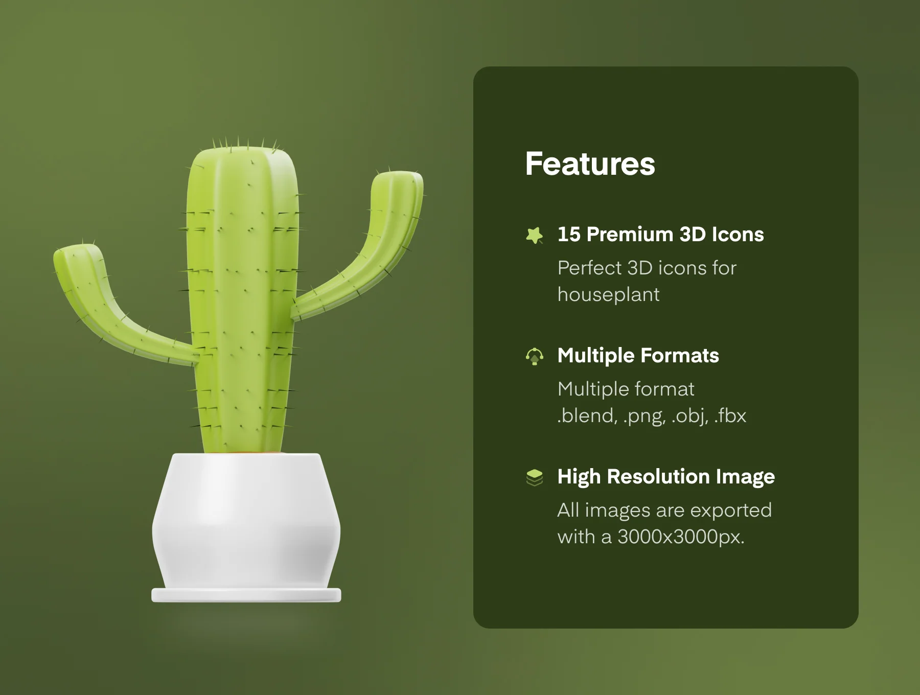 Houseplants 3D Icon 2