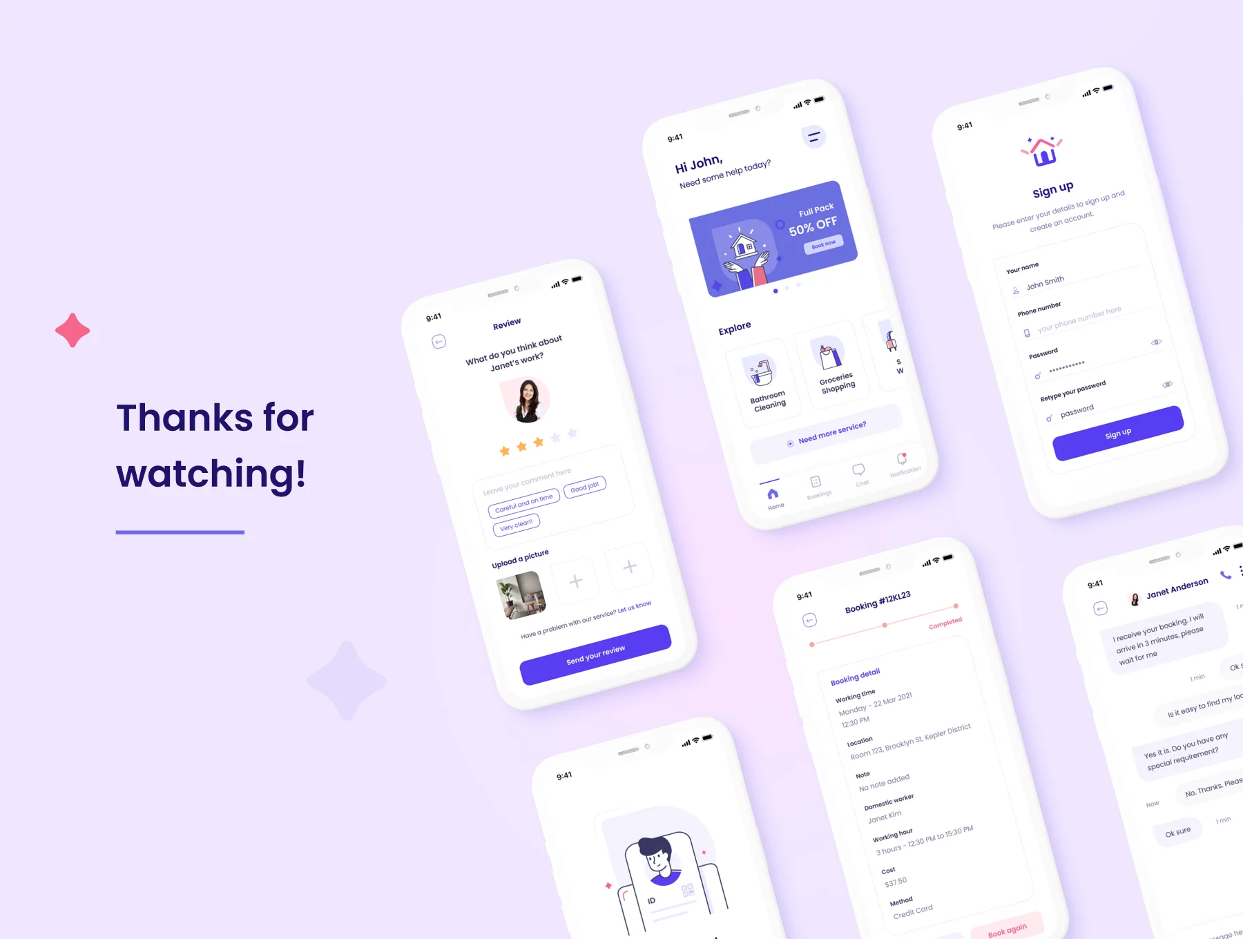 Housework Service App UI Kit 8