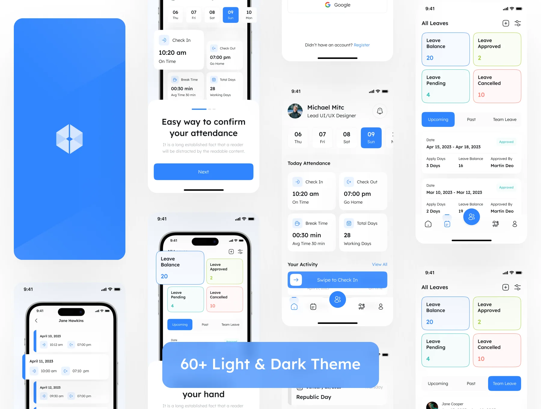 HR Attendance App UI Kit 5