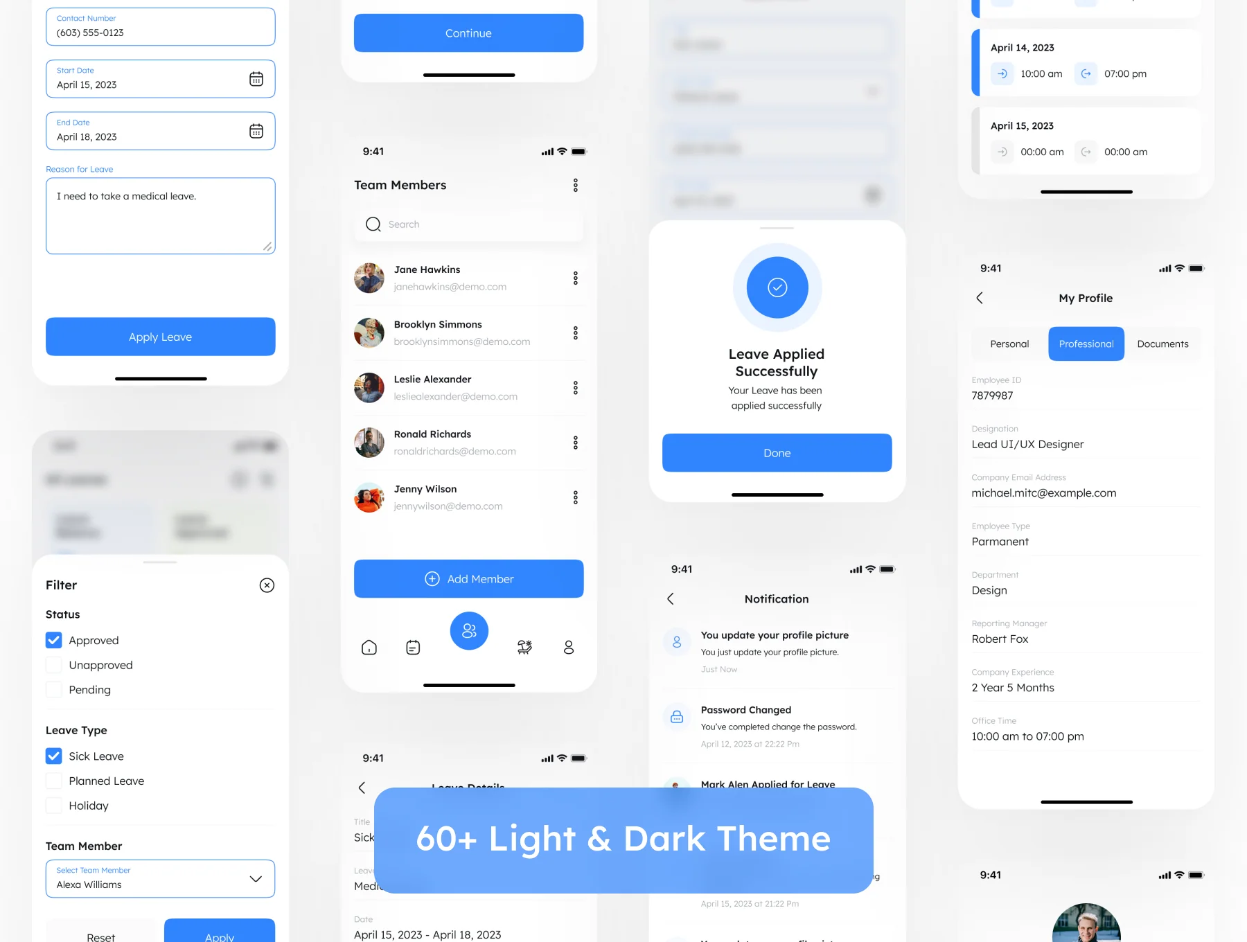 HR Attendance App UI Kit 6