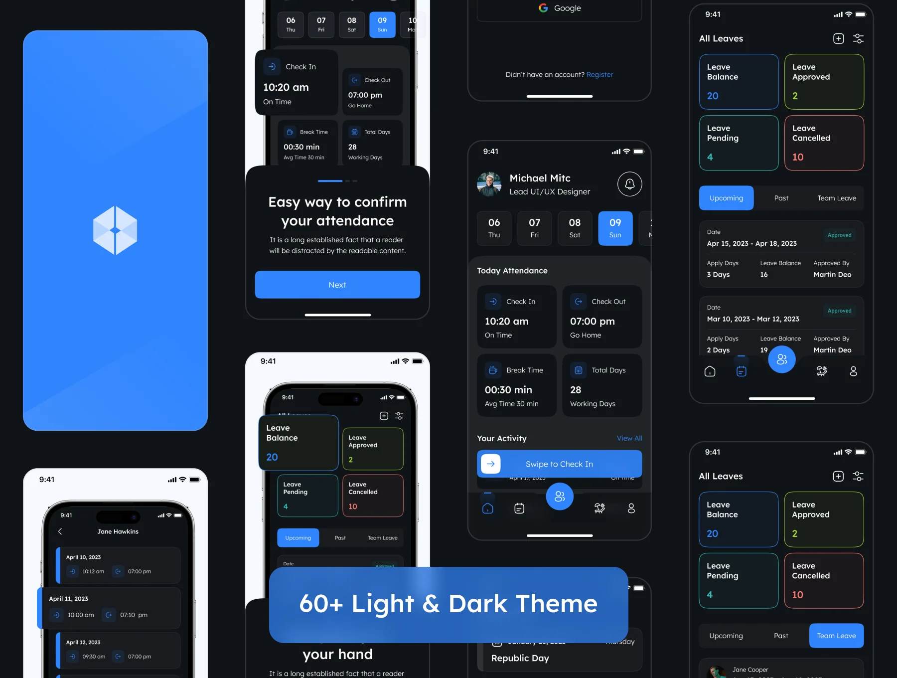 HR Attendance App UI Kit 7