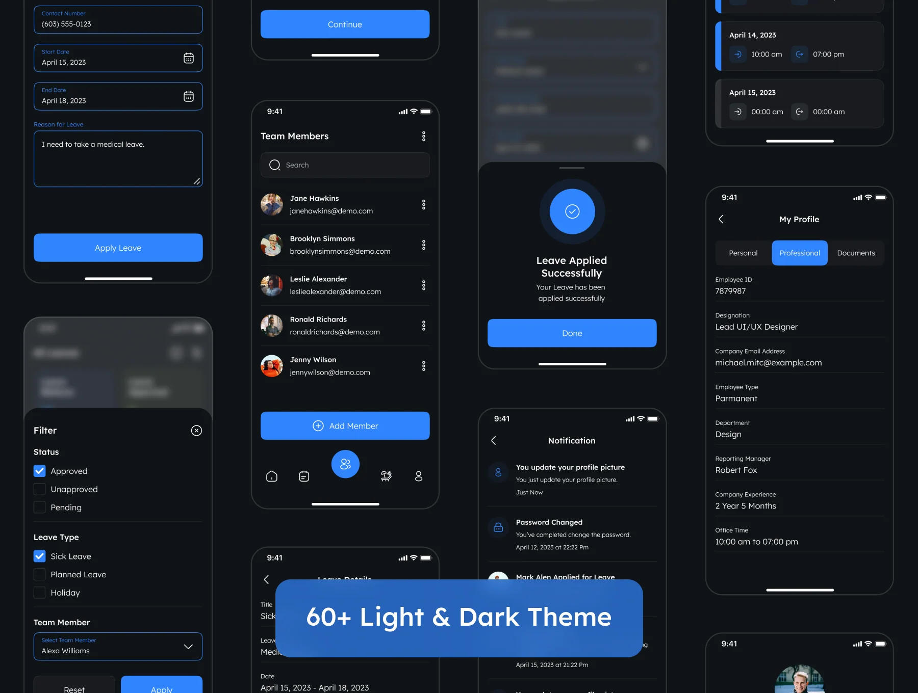 HR Attendance App UI Kit 8
